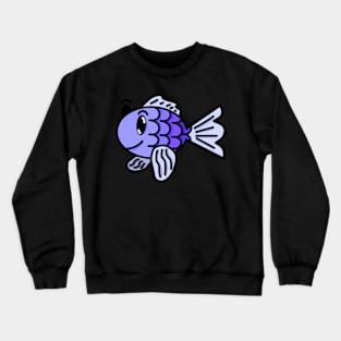 Blueish Purple Fish Crewneck Sweatshirt